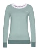 Kangaroos Rundhalspullover in mint-weiß