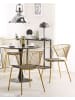 Beliani 2er-Set Esszimmerstuhl RIGBY in Gold/Schwarz