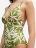 Marc O'Polo Badeanzug Abstract Flower in golden cypress print