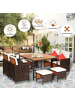 COSTWAY 9 tlg. Polyrattan Set Rattanmöbel in Beige