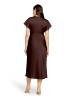 Vera Mont Abendkleid mit V-Ausschnitt in rostbraun