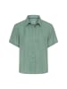 Camel Active Kurzarm Bluse mit Kentkragen in Jadeblau