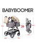 Lalalux Kinderwagen " Babyboomer " in beige/dunkelgrau