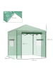 Outsunny Foliengewächshaus 238L x 178B x 240H cm Grün