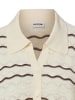 Noisy may Polo-Strickjacke NMSadie in ecru braun - 0001