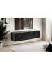 KADIMA DESIGN Lowboard Hängend Marmor-Optik 120x30x30 cm TV-Schrank, Design in Schwarz