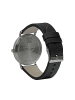 Bauhaus Armbanduhr Herrenuhr Quarz mit Datum mit Lederarmband 2140 in SCHWARZ