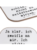 Mr. & Mrs. Panda Untersetzer Glas Spruch Selbstzweifel Charm mit... in Weiß