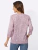 Sieh an! Rundhalsshirt in mauve-ecru-bedruckt