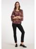Usha Damen Bluse in Schwarz Mehrfarbig