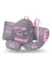 BAAGL 5-tlg. Set: Schulrucksack Skate in Schwarz Kuromi Grey