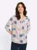 Sieh an! 3/4-Arm-Bluse in ecru-mauve-bedruckt
