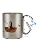 Mr. & Mrs. Panda Tasse Pinguin Angelboot ohne Spruch in Silber