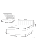 Beliani Doppelbett MONTLAUR in Beige - (W) 149 x (H) 89 x (L) 216 cm