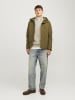 Jack & Jones Strickjacke mit Viertelreißverschluss in White Melange