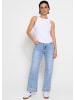 SASSYCLASSY Geripptes Tank Top in Weiß