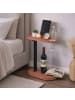 relaxdays Beistelltisch in Natur/ Schwarz - (B)40 x (H)45-82 x (T)22 cm
