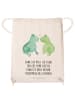 Mr. & Mrs. Panda Jutebeutel Frosch Liebe mit Spruch in Creme
