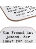 Mr. & Mrs. Panda Untersetzer Glas Spruch Freund fürs Leben mit S... in Weiß