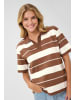 Kaffe T-shirt KArina Baggy fit in Deep Taupe W. Chalk Stripes