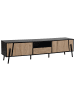 Beliani TV-Schrank BLACKPOOL in Braun/Schwarz - (W) 177 x (H) 46 x (L) 40 cm
