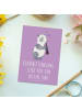Mr. & Mrs. Panda Postkarte Klarinette Liebe  mit Spruch in Lavendeltraum