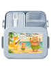 Mr. & Mrs. Panda Bentobox Waldtiere Aloha Design mit Spruch in Blau Pastell