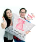 Mr. & Mrs. Panda Kuschel Kissen Axolotl Niedlich mit Spruch in Grau Pastell