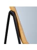 relaxdays Tischspiegel in Natur/ Schwarz - (B)14,5 x (H)23 x (T)10 cm