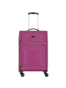 D&N Travel Line 9204 4 Rollen Trolley M 66 cm mit Dehnfalte purple