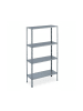 relaxdays Metallregal in Silber - (B)75,5 x (H)145 x (T)30 cm