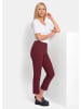 GOLDNER Kurzgröße:  Stretchhose LOUISA, dehnbar & mit Taschen in bordeaux