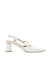 Bianco Slingbacks in OffWhitePatent