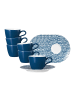 Seltmann Weiden 6er Set Espressotassen mit Untertassen Life Fashion in Classic Blue 90 ml