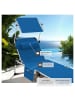 tectake klappbare Aluminium Sonnenliege, 220 x 60,5 x 34 cm, mit Seitentasche