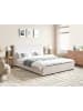 Beliani Doppelbett LAVAUR in Weiß - (W) 183 x (H) 100 x (L) 220 cm