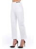 Frankie Morello Weiß Baumwolle Damen Cropped Hose