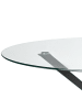 Beliani Esszimmertisch MESTON in Schwarz/Transparent - (W) 120 x (H) 75 x (L) 120 cm