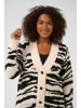 KAFFE curve Strickjacke KCsandia Loose fit in Turtledove/Black Animal