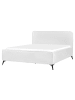 Beliani Doppelbett VALOGNES in Weiß/Schwarz - (W) 171 x (H) 110 x (L) 220 cm