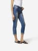 KOROSHI Gemusterte denim-embroidery jeans in blau