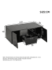 ABRIHOME 100*50*40cm Couchtisch mit LED und Stauraum Schwarz