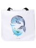 Mr. & Mrs. Panda Tote Bag Walfisch Thunfisch ohne Spruch in Weiß
