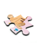 Mr. & Mrs. Panda Puzzle Einhorn Katze mit Spruch in Rot Pastell
