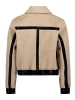 AMBER & JUNE Plüschjacke mit Kragen in beige