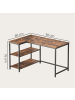 VASAGLE Computertisch Barnet in Braun - (B)110 x (H)76 x (T)80 cm