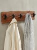 KADIMA DESIGN Design Wandgarderobe Akazie Massivholz / Metall 60 x 17 x 9 cm