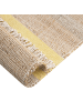 Beliani Geflochtener Teppich TALPUR in Beige/Gelb - (W) 160 x (H) 0.5 x (L) 230 cm