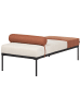 Beliani Chaiselongue MALMOS in Beige/Braun/Schwarz - (W) 172 x (H) 47 x (L) 73 cm