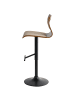 Beliani 2er-Set Drehhocker PETERSBURG in Braun/Schwarz/Beige